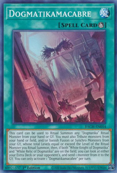 Dogmatikamacabre trading card from Battle of Chaos Dogmatikamacabre - Battle of Chaos YuGiOh trading card