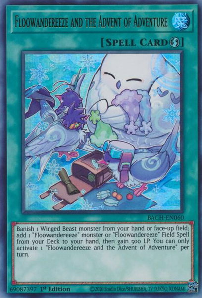 Floowandereeze and the Advent of Adventure trading card from Battle of Chaos Floowandereeze and the Advent of Adventure - Battle of Chaos YuGiOh trading card
