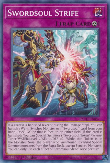 Swordsoul Strife trading card from Battle of Chaos Swordsoul Strife - Battle of Chaos YuGiOh trading card