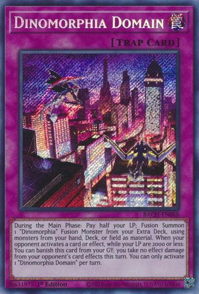 Dinomorphia Domain - Battle of Chaos YuGiOh trading card