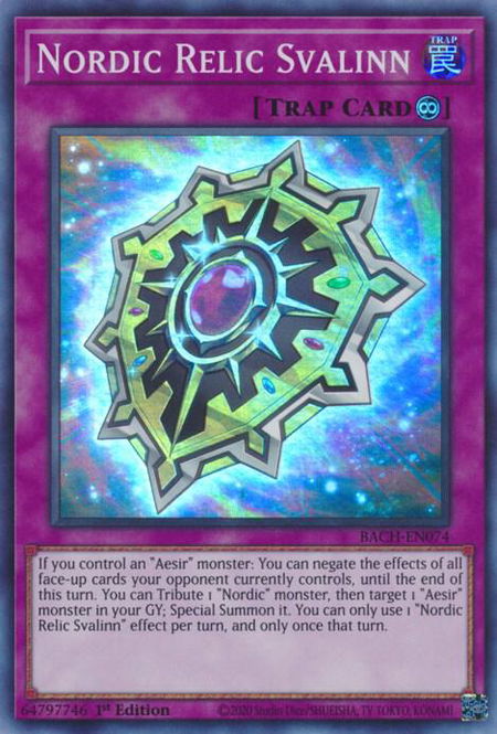 Nordic Relic Svalinn - Battle of Chaos YuGiOh trading card