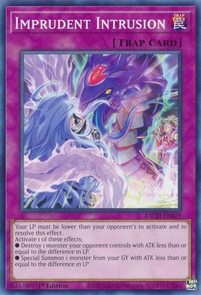 Imprudent Intrusion trading card from Battle of Chaos Imprudent Intrusion - Battle of Chaos YuGiOh trading card