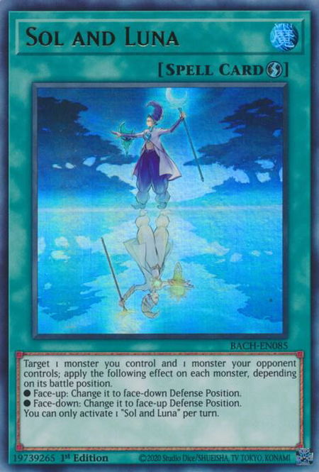 Sol and Luna trading card from Battle of Chaos Sol and Luna - Battle of Chaos YuGiOh trading card
