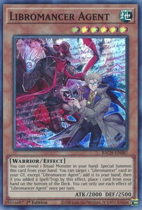 Libromancer Agent - Battle of Chaos (BACH) #BACH-EN087 - Super Rare YuGiOh Trading Card