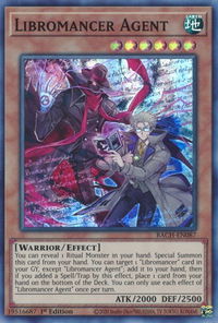 Libromancer Agent - Battle of Chaos (BACH) #BACH-EN087 - Super Rare YuGiOh Trading Card