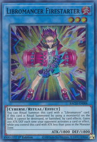 Libromancer Firestarter - Battle of Chaos (BACH) #BACH-EN088 - Super Rare YuGiOh Trading Card