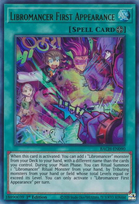 Libromancer First Appearance - Battle of Chaos YuGiOh trading card