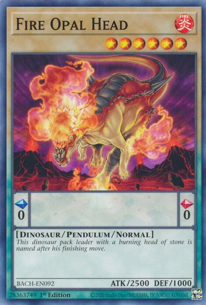 Fire Opal Head trading card from Battle of Chaos Fire Opal Head - Battle of Chaos YuGiOh trading card