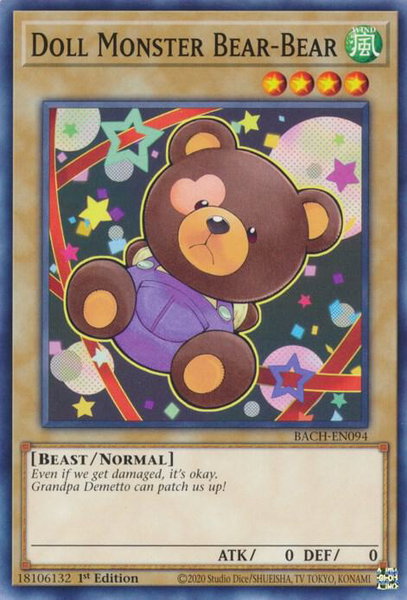 Doll Monster Bear-Bear - Battle of Chaos YuGiOh trading card
