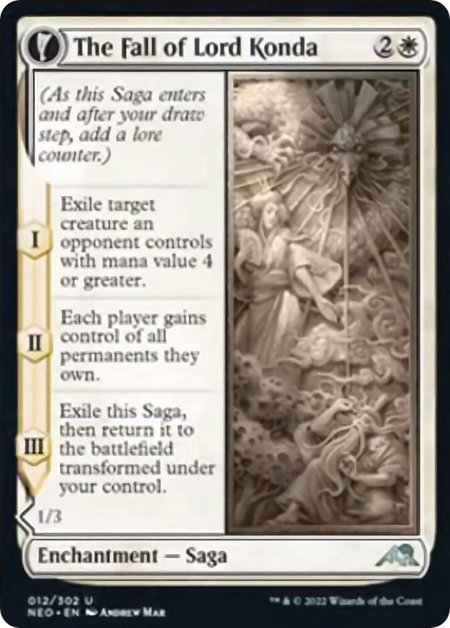 The Fall of Lord Konda - Kamigawa: Neon Dynasty Magic: The Gathering trading card