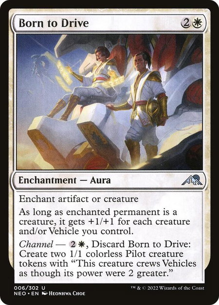 Born to Drive - Kamigawa: Neon Dynasty Magic: The Gathering trading card