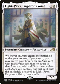 Light-Paws, Emperor's Voice - Kamigawa: Neon Dynasty (NEO) #25 - Rare Magic: The Gathering Trading Card