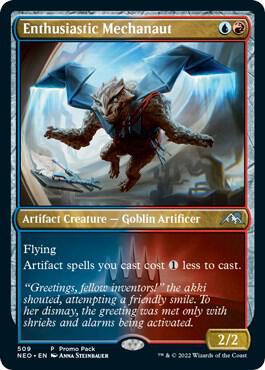 Enthusiastic Mechanaut - Promo Pack: Kamigawa: Neon Dynasty Magic: The Gathering trading card