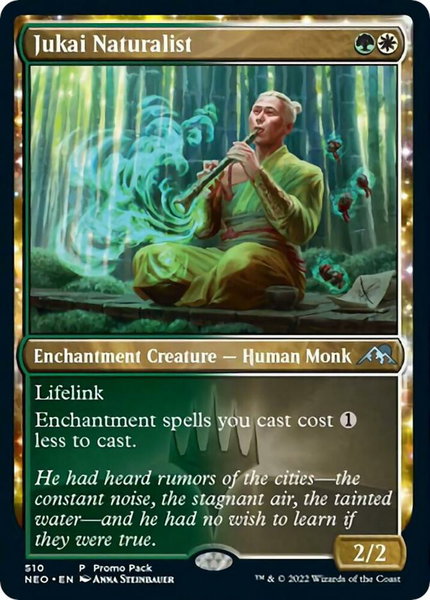 Jukai Naturalist trading card from Promo Pack: Kamigawa: Neon Dynasty Jukai Naturalist - Promo Pack: Kamigawa: Neon Dynasty Magic: The Gathering trading card