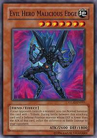 Evil Hero Malicious Edge - Gladiator's Assault (GLAS) #GLAS-EN003 - Super Rare YuGiOh Trading Card