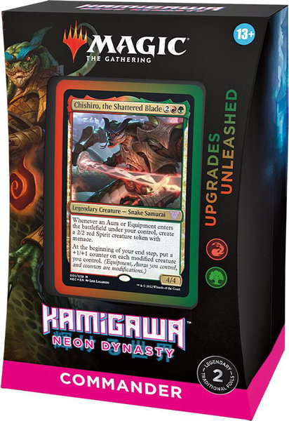 Kamigawa: Neon Dynasty Commander Deck - Upgrades Unleashed trading card from Commander: Kamigawa: Neon Dynasty Kamigawa: Neon Dynasty Commander Deck - Upgrades Unleashed - Commander: Kamigawa: Neon Dynasty Magic: The Gathering trading card