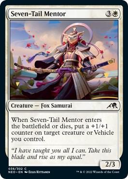 Seven-Tail Mentor - Kamigawa: Neon Dynasty Magic: The Gathering trading card