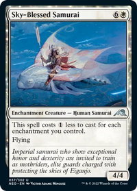 Sky-Blessed Samurai - Kamigawa: Neon Dynasty (NEO) #37 - Uncommon Magic: The Gathering Trading Card