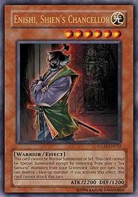 Enishi, Shien's Chancellor - Gladiator's Assault YuGiOh trading card
