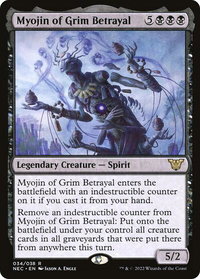 Myojin of Grim Betrayal - Commander: Kamigawa: Neon Dynasty (NEC) #34 - Rare Magic: The Gathering Trading Card
