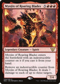 Myojin of Roaring Blades - Commander: Kamigawa: Neon Dynasty (NEC) #36 - Rare Magic: The Gathering Trading Card