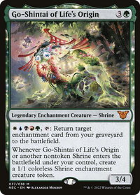 Go-Shintai of Life's Origin - Commander: Kamigawa: Neon Dynasty (NEC) #37 - Mythic Magic: The Gathering Trading Card