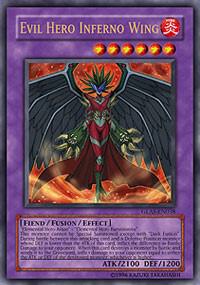 Evil Hero Inferno Wing - Gladiator's Assault YuGiOh trading card