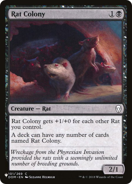 Rat Colony trading card from The List Reprints Rat Colony - The List Reprints Magic: The Gathering trading card