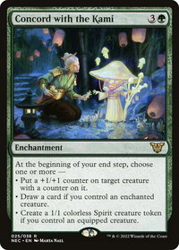Concord with the Kami - Commander: Kamigawa: Neon Dynasty (NEC) #25 - Rare Magic: The Gathering Trading Card