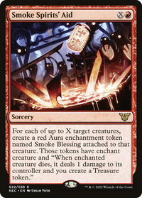 Smoke Spirits' Aid - Commander: Kamigawa: Neon Dynasty (NEC) #22 - Rare Magic: The Gathering Trading Card