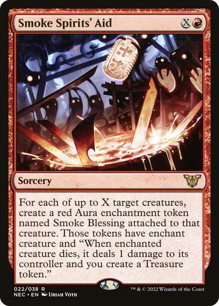 Smoke Spirits' Aid - Commander: Kamigawa: Neon Dynasty Magic: The Gathering trading card