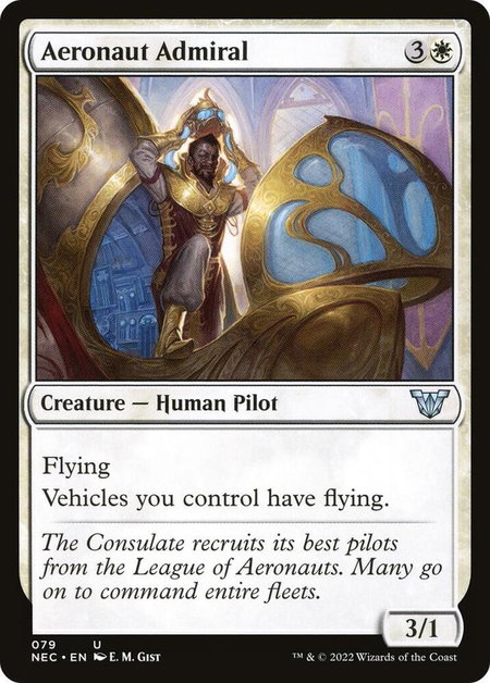 Aeronaut Admiral - Commander: Kamigawa: Neon Dynasty Magic: The Gathering trading card