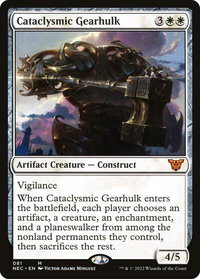Cataclysmic Gearhulk - Commander: Kamigawa: Neon Dynasty (NEC) #81 - Mythic Magic: The Gathering Trading Card