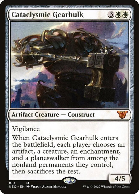 Cataclysmic Gearhulk - Commander: Kamigawa: Neon Dynasty Magic: The Gathering trading card