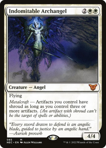 Indomitable Archangel - Commander: Kamigawa: Neon Dynasty Magic: The Gathering trading card