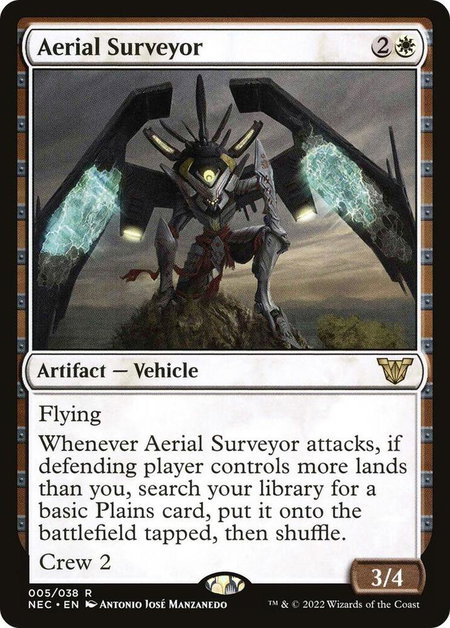 Aerial Surveyor trading card from Commander: Kamigawa: Neon Dynasty Aerial Surveyor - Commander: Kamigawa: Neon Dynasty Magic: The Gathering trading card