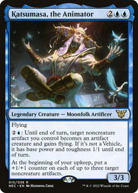 Katsumasa, the Animator - Commander: Kamigawa: Neon Dynasty (NEC) #15 - Rare Magic: The Gathering Trading Card