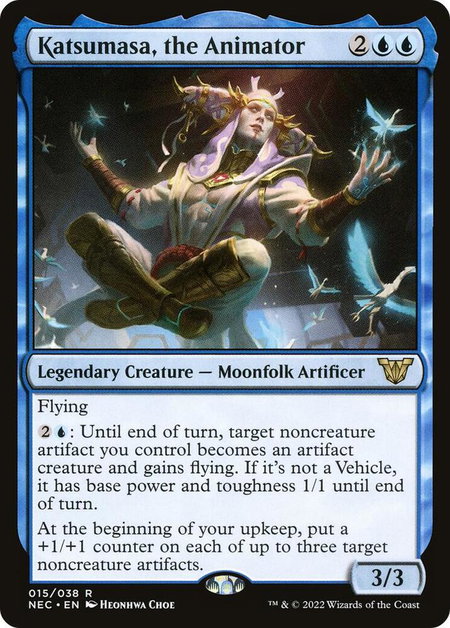 Katsumasa, the Animator - Commander: Kamigawa: Neon Dynasty Magic: The Gathering trading card