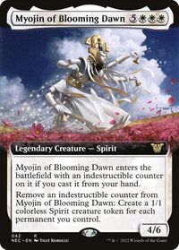 Myojin of Blooming Dawn (Extended Art) - Commander: Kamigawa: Neon Dynasty (NEC) #42 - Rare Magic: The Gathering Trading Card