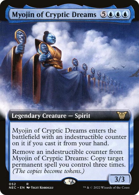 Myojin of Cryptic Dreams (Extended Art) trading card from Commander: Kamigawa: Neon Dynasty Myojin of Cryptic Dreams (Extended Art) - Commander: Kamigawa: Neon Dynasty Magic: The Gathering trading card
