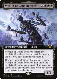 Myojin of Grim Betrayal (Extended Art) - Commander: Kamigawa: Neon Dynasty (NEC) #55 - Rare Magic: The Gathering Trading Card