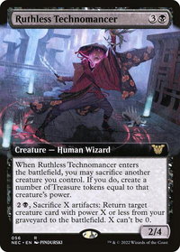 Ruthless Technomancer (Extended Art) - Commander: Kamigawa: Neon Dynasty (NEC) #56 - Rare Magic: The Gathering Trading Card