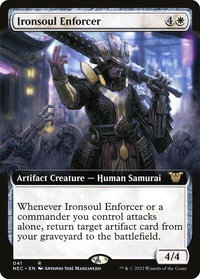 Ironsoul Enforcer (Extended Art) - Commander: Kamigawa: Neon Dynasty (NEC) #41 - Rare Magic: The Gathering Trading Card