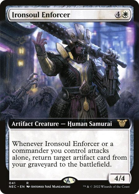Ironsoul Enforcer (Extended Art) - Commander: Kamigawa: Neon Dynasty Magic: The Gathering trading card
