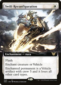 Swift Reconfiguration (Extended Art) - Commander: Kamigawa: Neon Dynasty (NEC) #45 - Rare Magic: The Gathering Trading Card