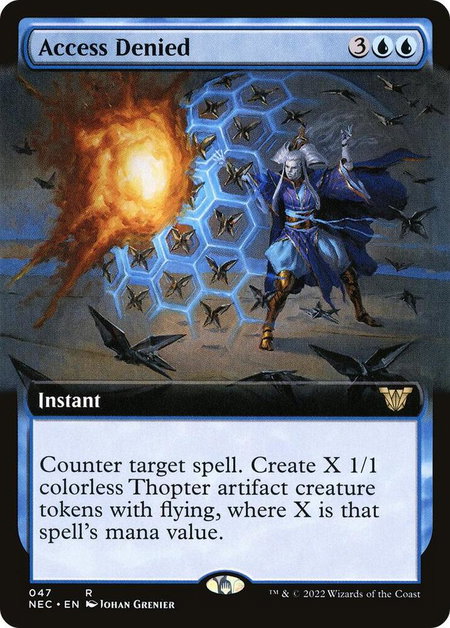 Access Denied (Extended Art) - Commander: Kamigawa: Neon Dynasty Magic: The Gathering trading card