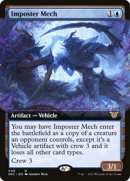 Imposter Mech (Extended Art) - Commander: Kamigawa: Neon Dynasty Magic: The Gathering trading card
