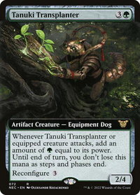 Tanuki Transplanter (Extended Art) - Commander: Kamigawa: Neon Dynasty (NEC) #72 - Rare Magic: The Gathering Trading Card