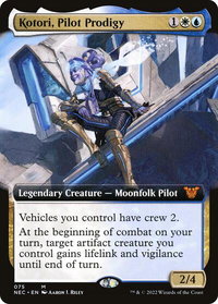 Kotori, Pilot Prodigy (Extended Art) - Commander: Kamigawa: Neon Dynasty (NEC) #75 - Mythic Magic: The Gathering Trading Card