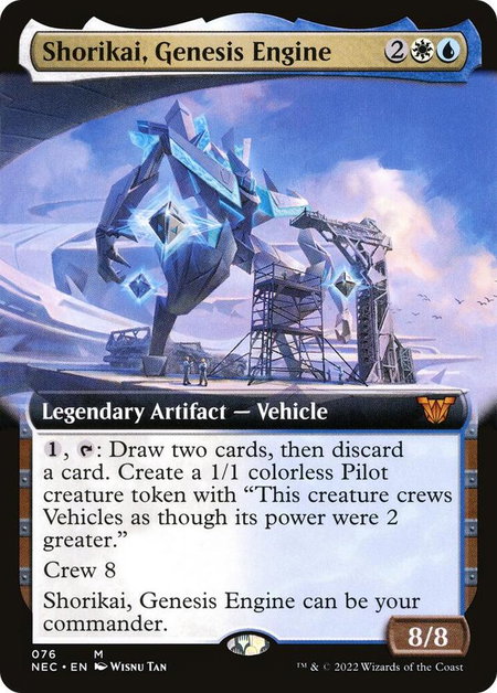 Shorikai, Genesis Engine (Extended Art) - Commander: Kamigawa: Neon Dynasty Magic: The Gathering trading card